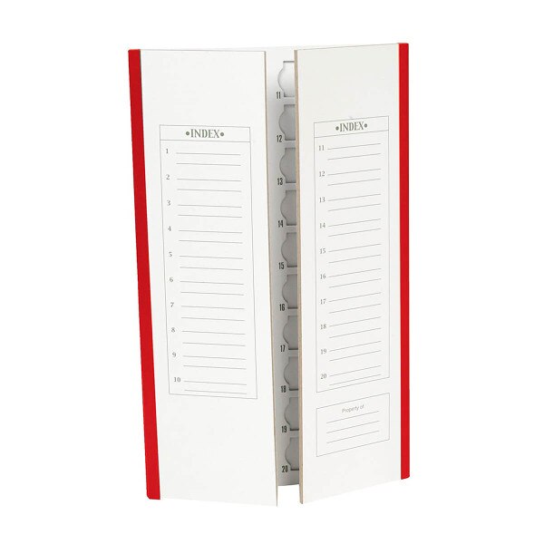 Cardboard Slide Folder, red